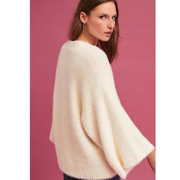 Anthropologie Sleeping On Snow Cozy Night Fuzzy Bell Sleeve Cardigan - Picture 3 of 5